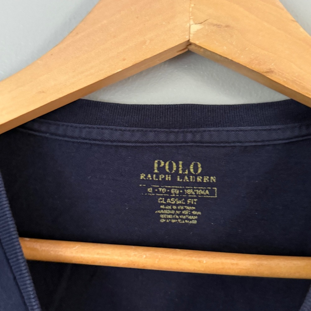 Polo Ralph Lauren 1967 Graphic T-Shirt XL Navy Blue Yellow Short Sleeve Tee - Picture 3 of 6